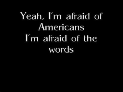 afraid of americans lyrics